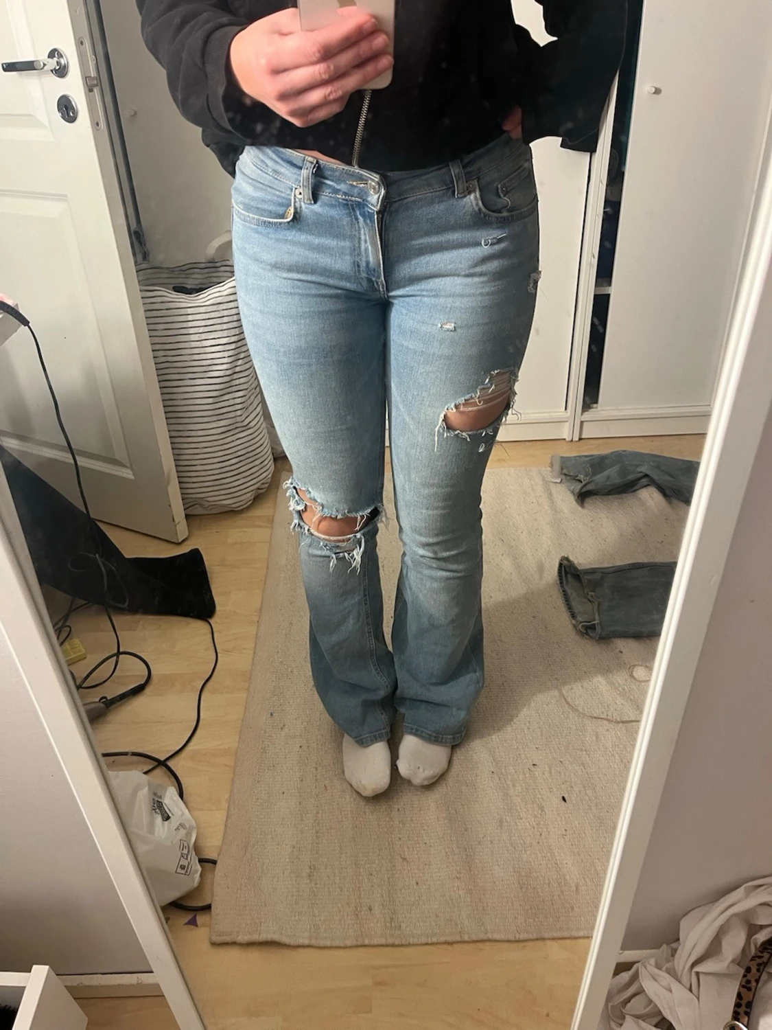 Ljusblå bootcut jeans från 157