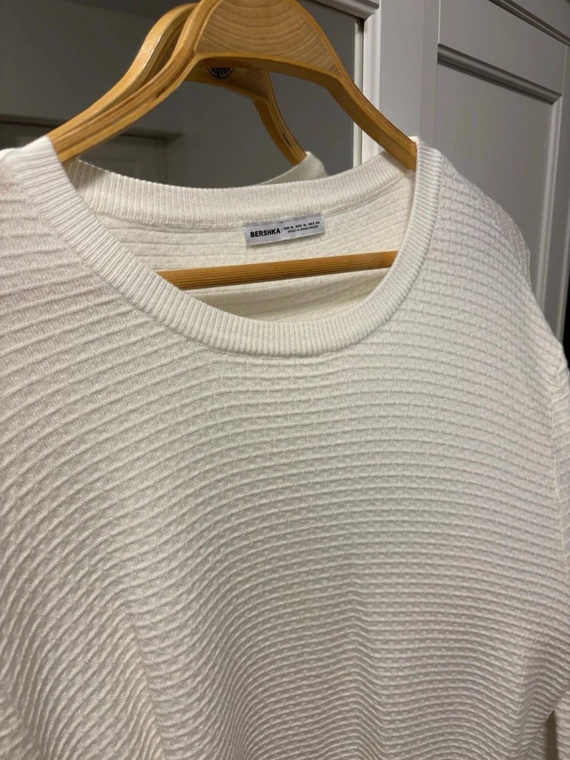 Vit ribbad tröja från Bershka - 2