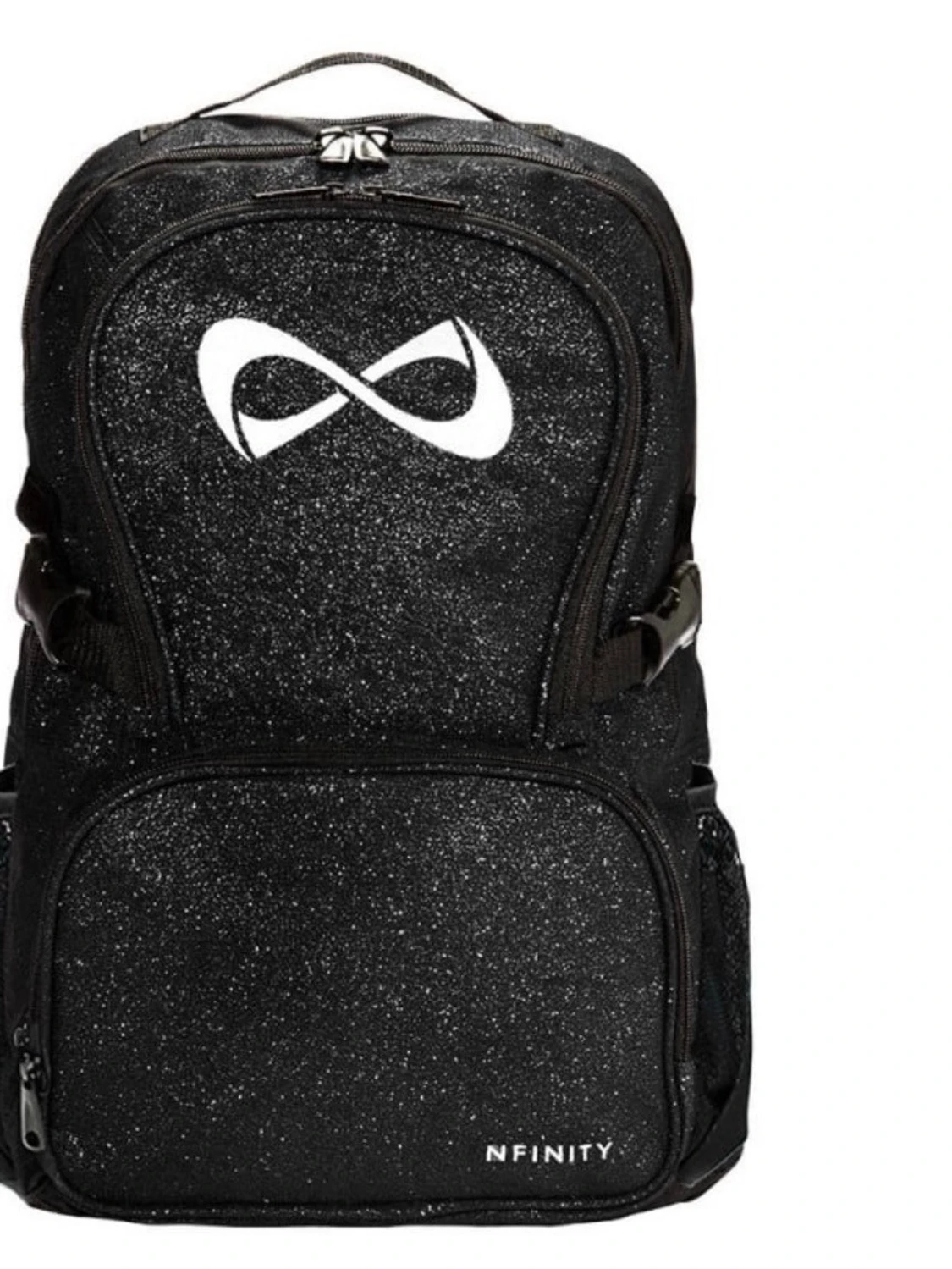 Svart glittrig ryggsäck från Nfinity liten
