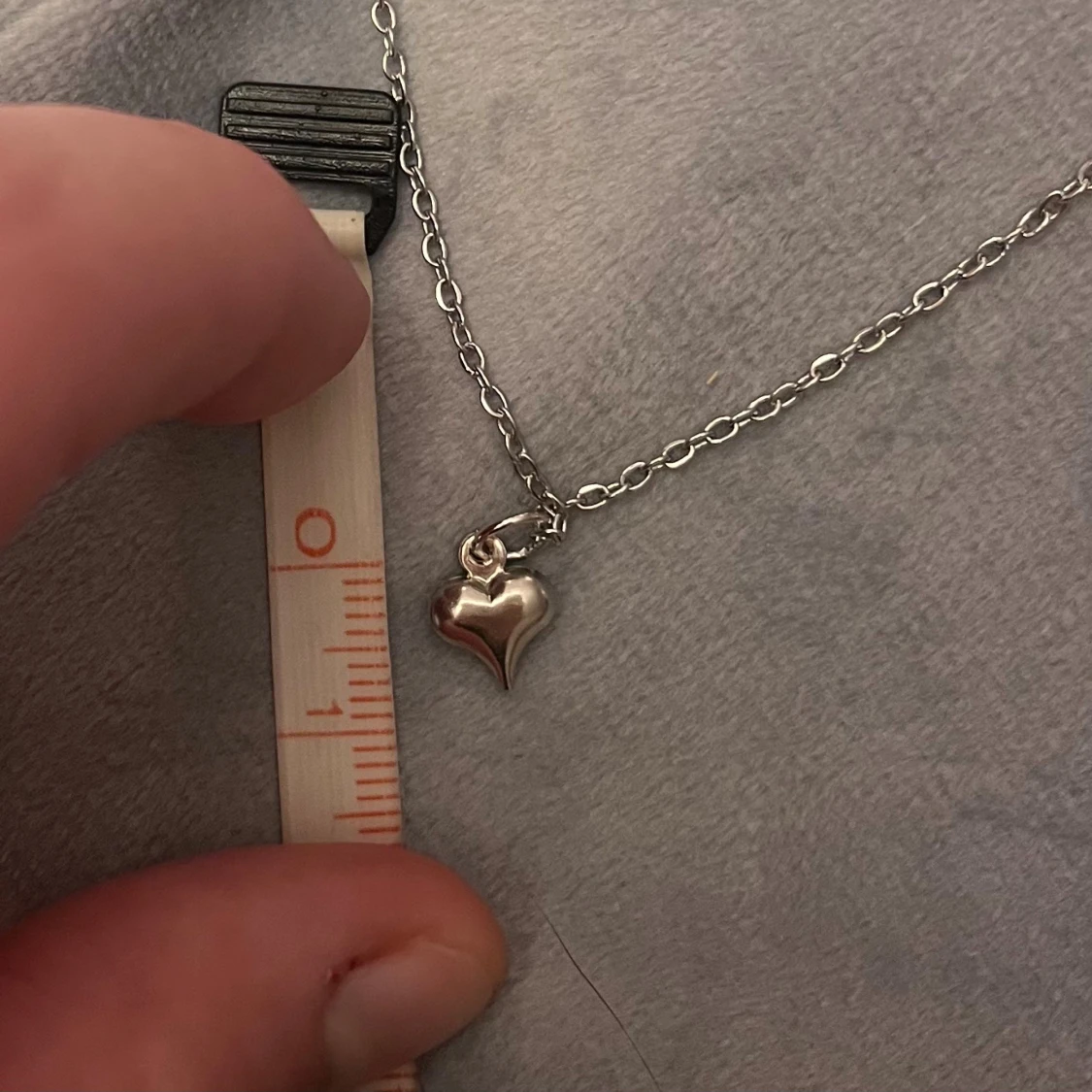 Choker Hjärta Halsband silver imitation  - 1