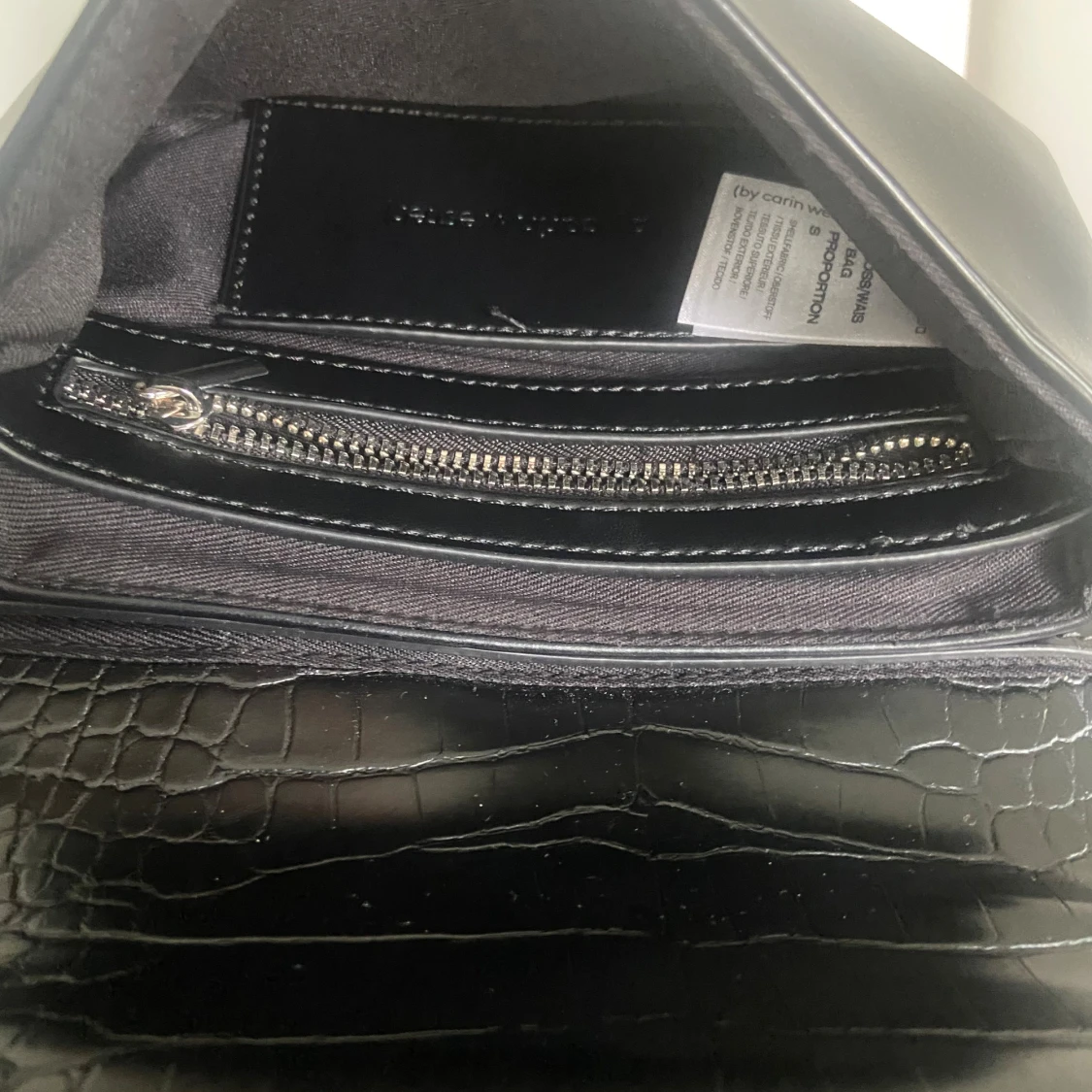 Svart axelväska i skinn - 2