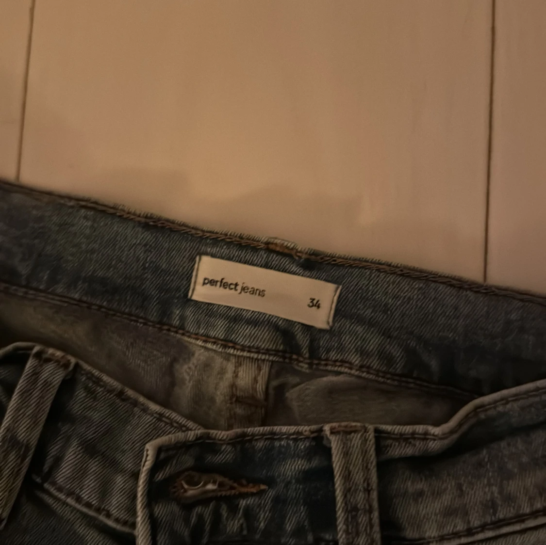 Blå bootcut jeans  - 2