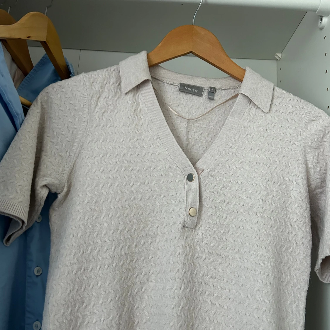 Beige stickad topp från Fransa - 2