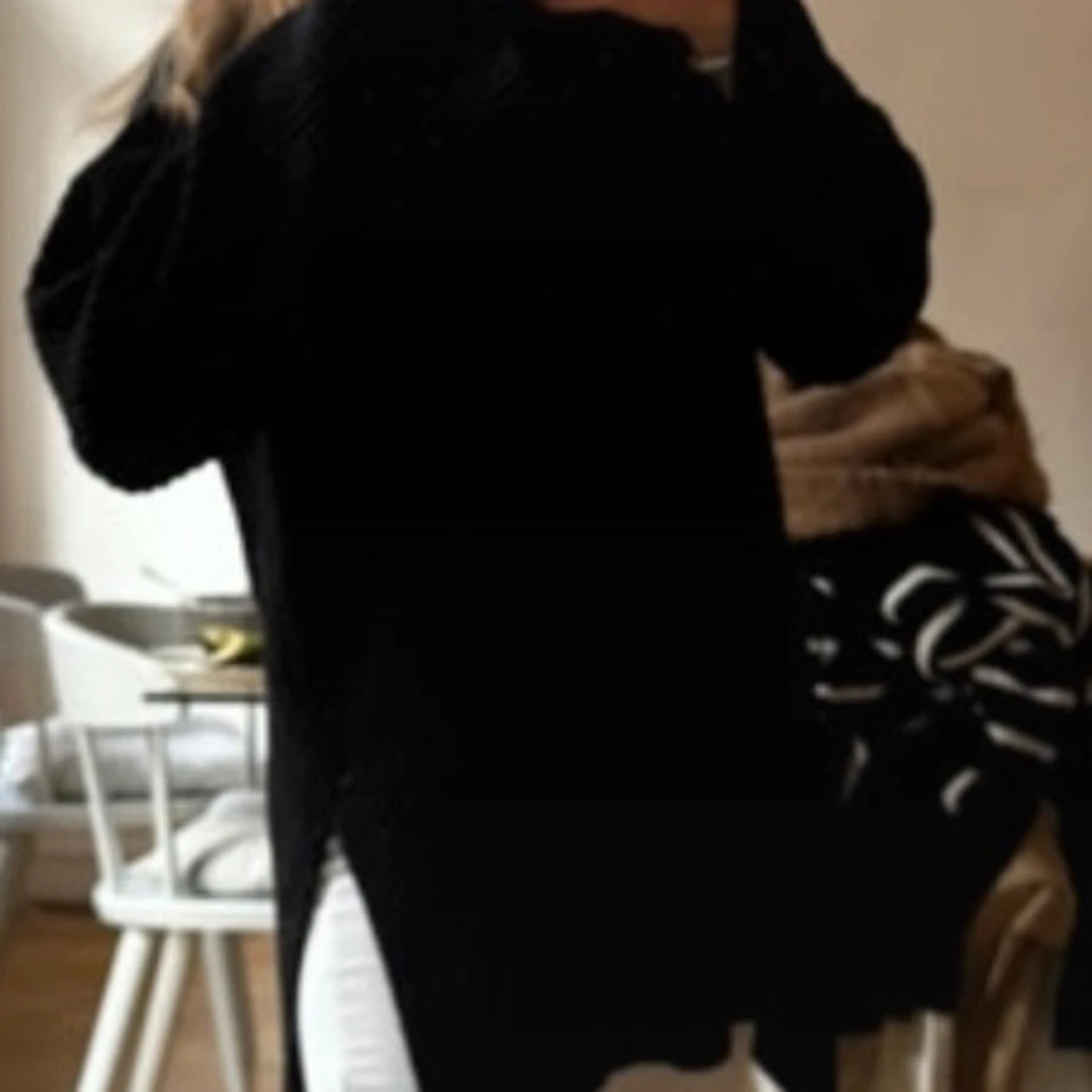 Svart stickad polotröja gina tricot  - 1