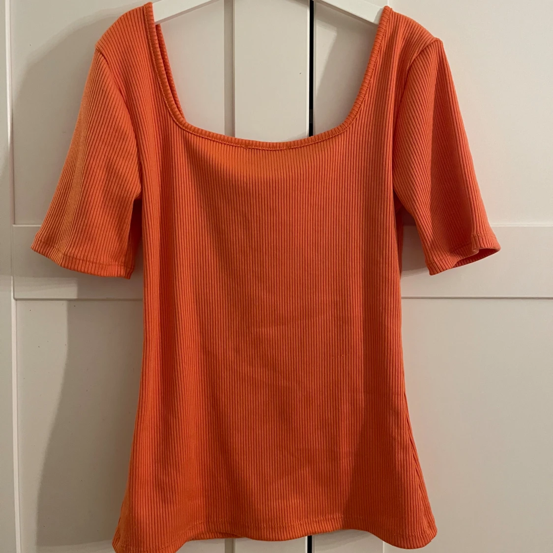 Ribbad orange  topp från Pieces - 2