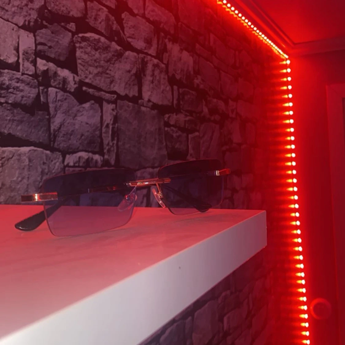 Svarta rektangulära solglasögon - 2