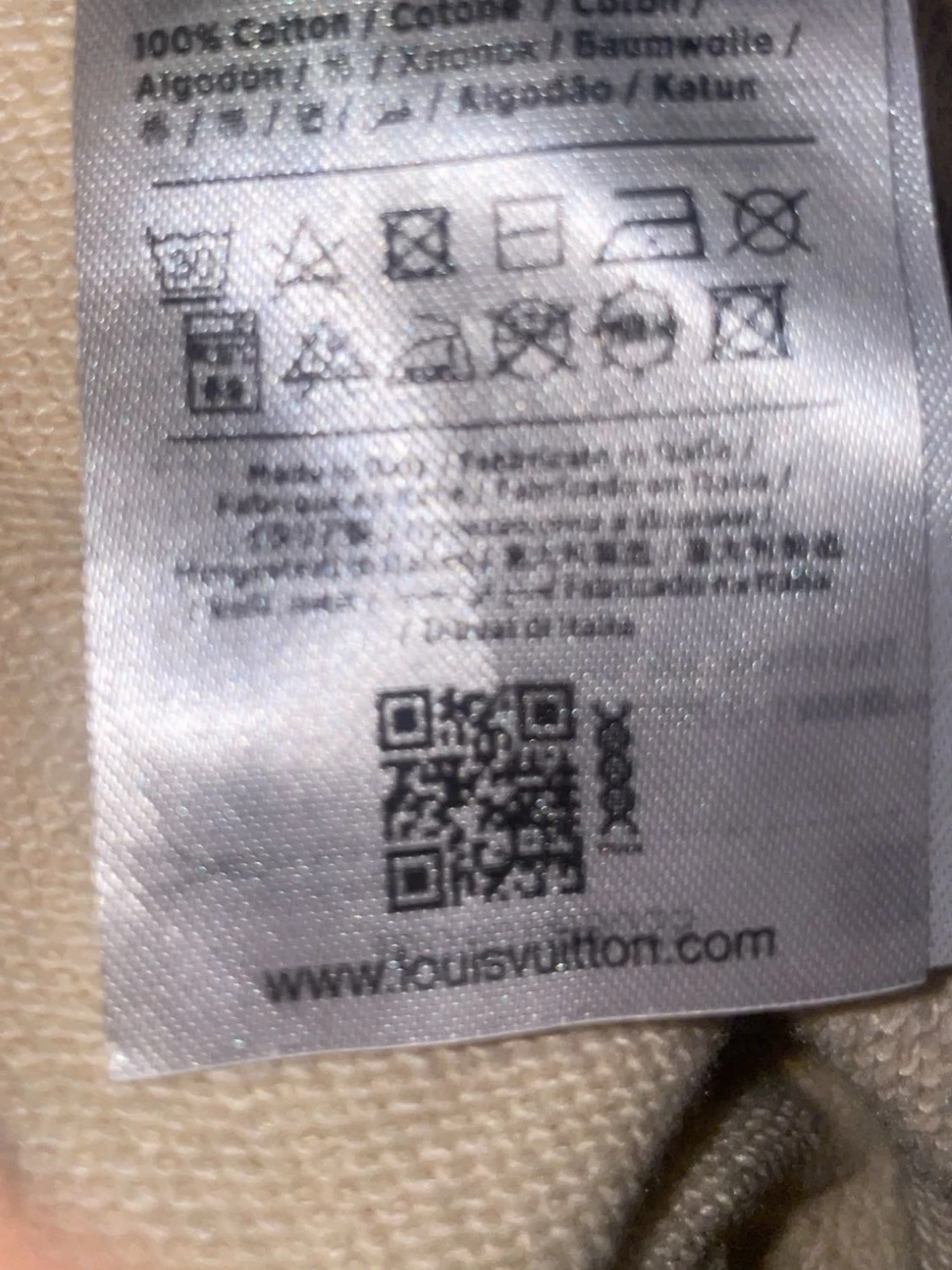 Louis Vuitton beige sweatshirt med tryck - 3