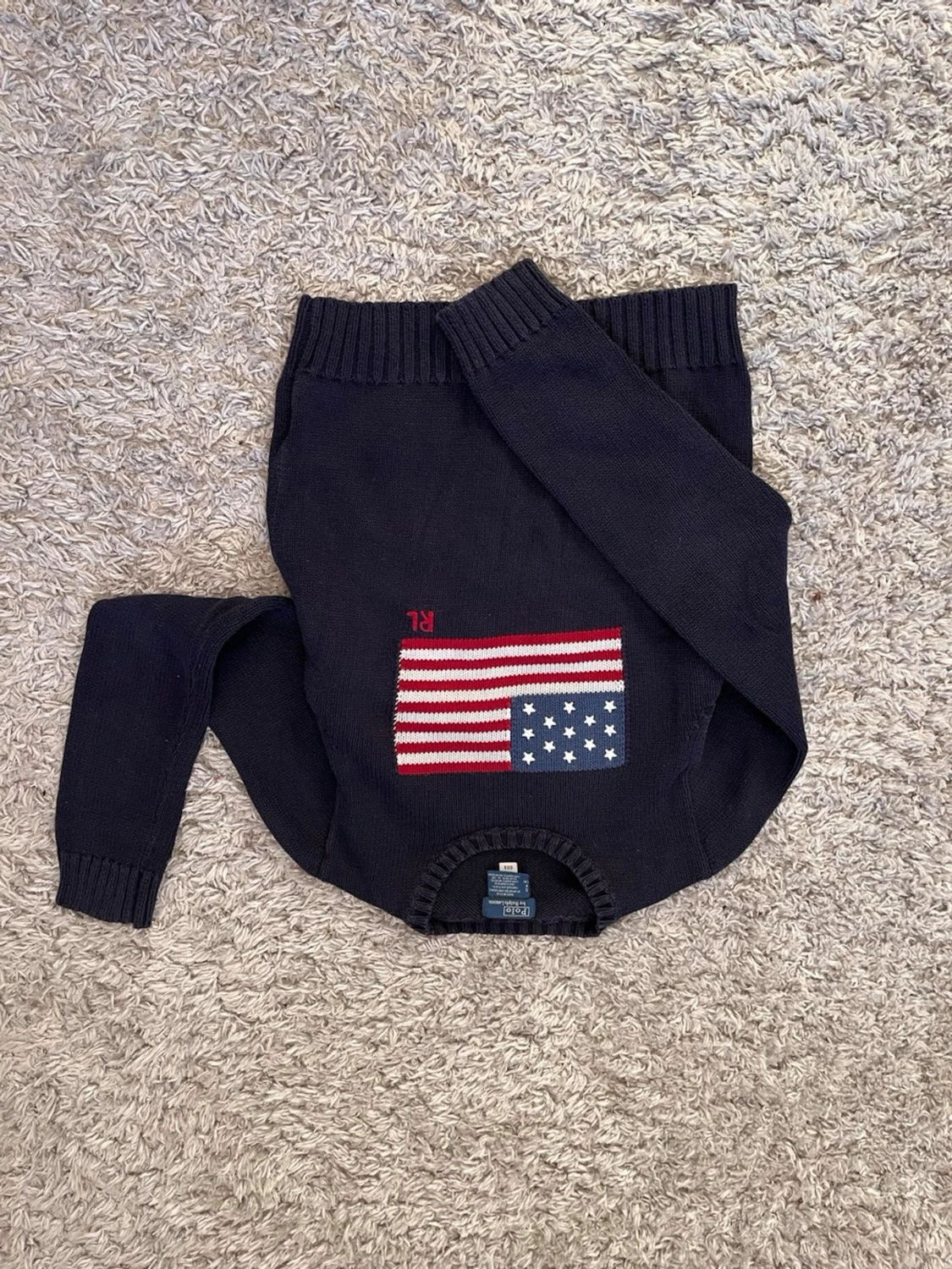 Mörkblå stickad tröja Polo Ralph Lauren - 5