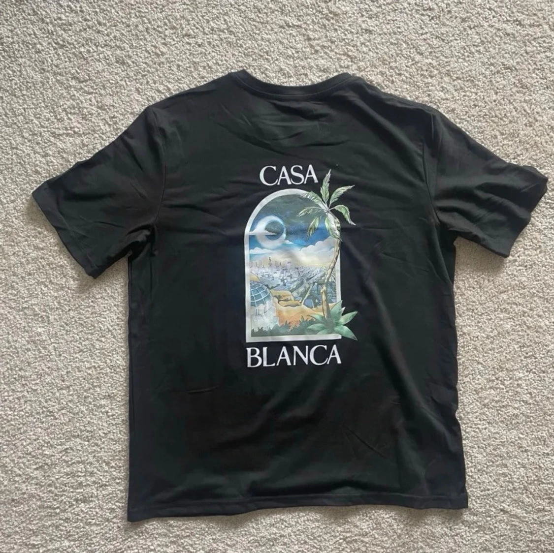 Svart Casa Blanca t-shirt med tryck - 2