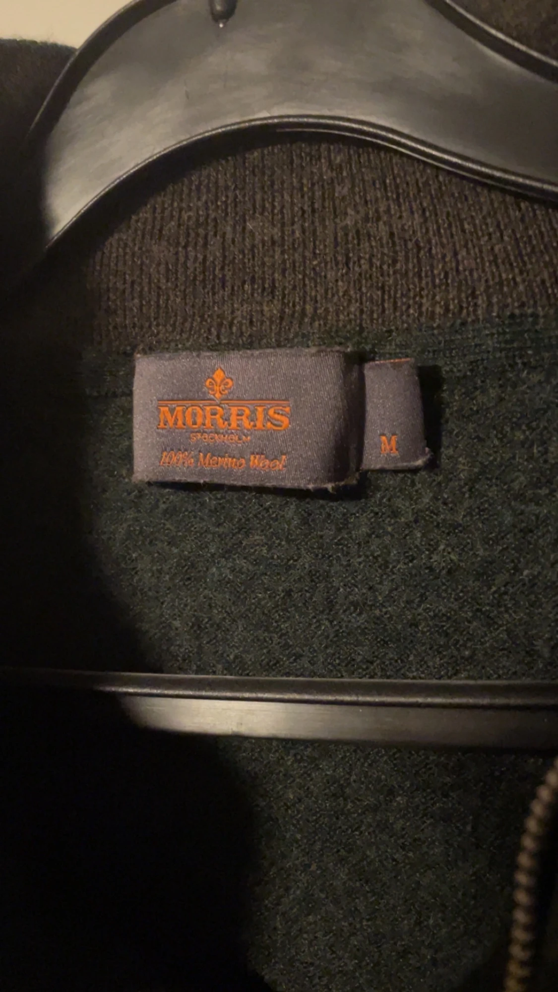 Mörk grön  merinoulltröja från Morris - 1
