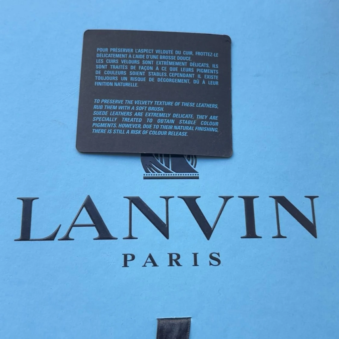 Mörkblå sneakers från Lanvin i mocka - 3