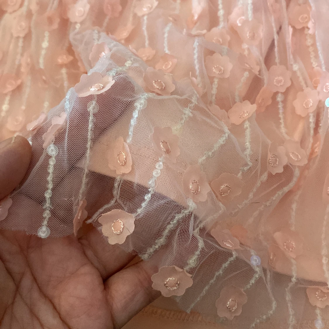 Rosa blommig kortkjol från WE - 1