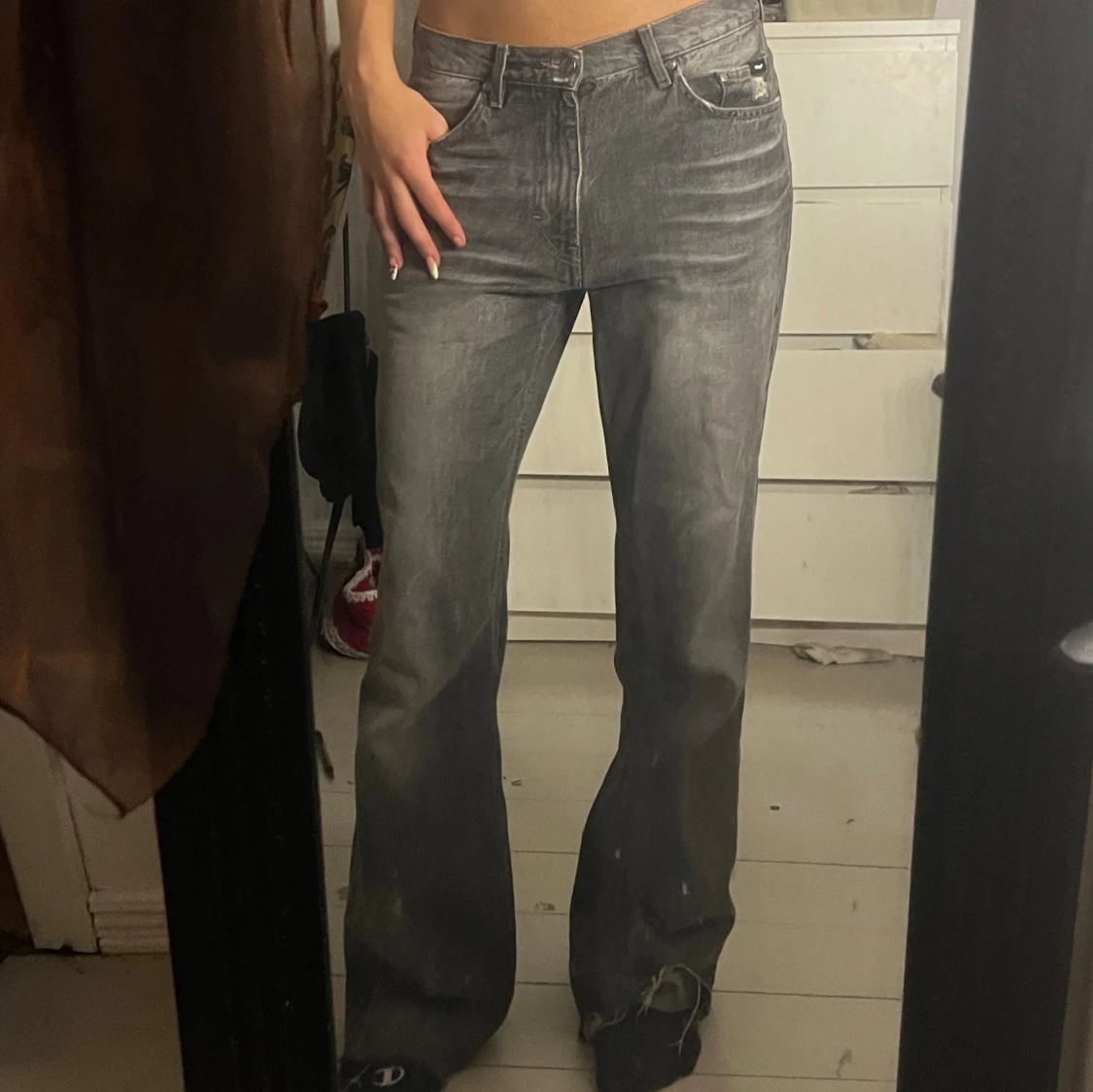 Grå bootcut jeans från GAS