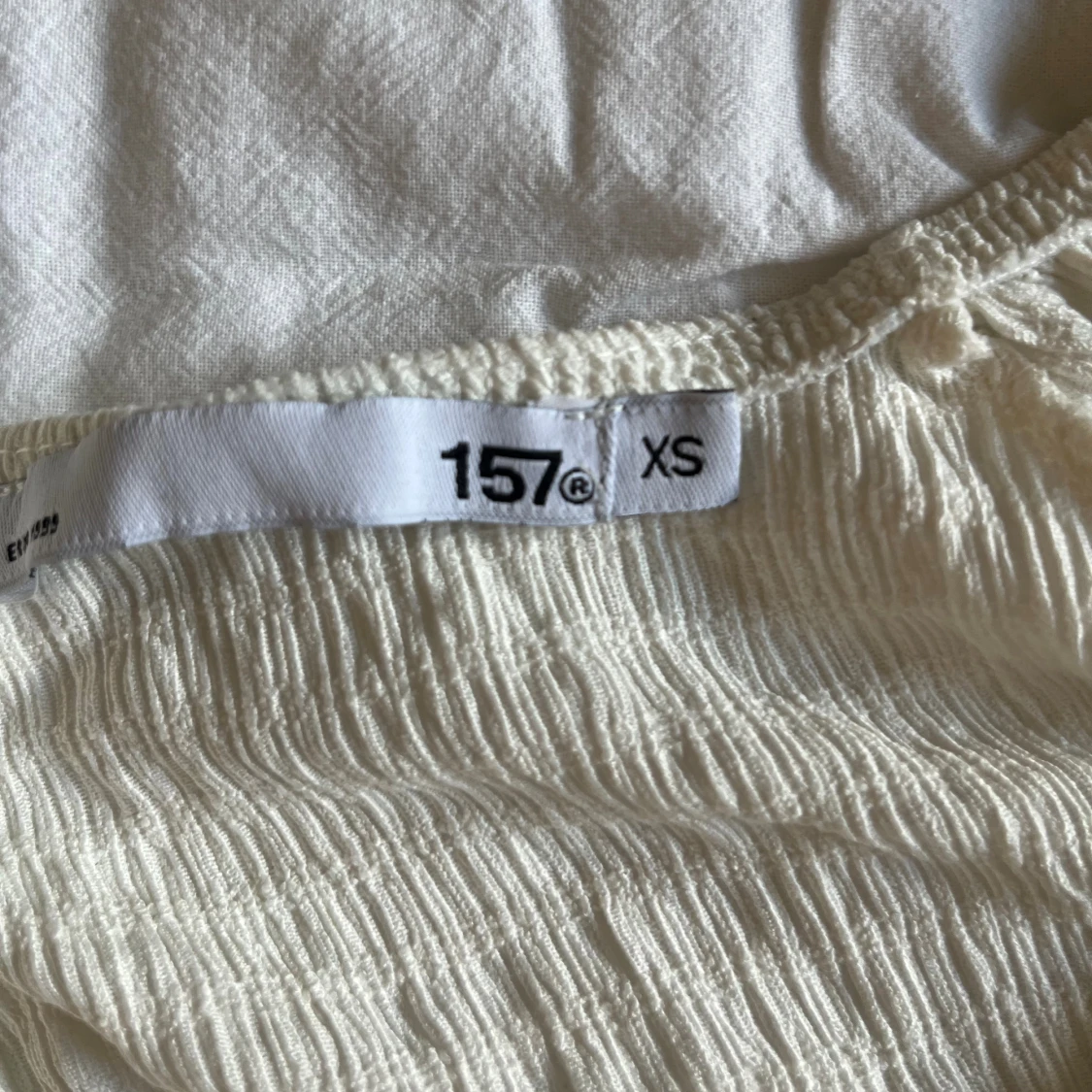 Vit volangblus från 157, XS - 1