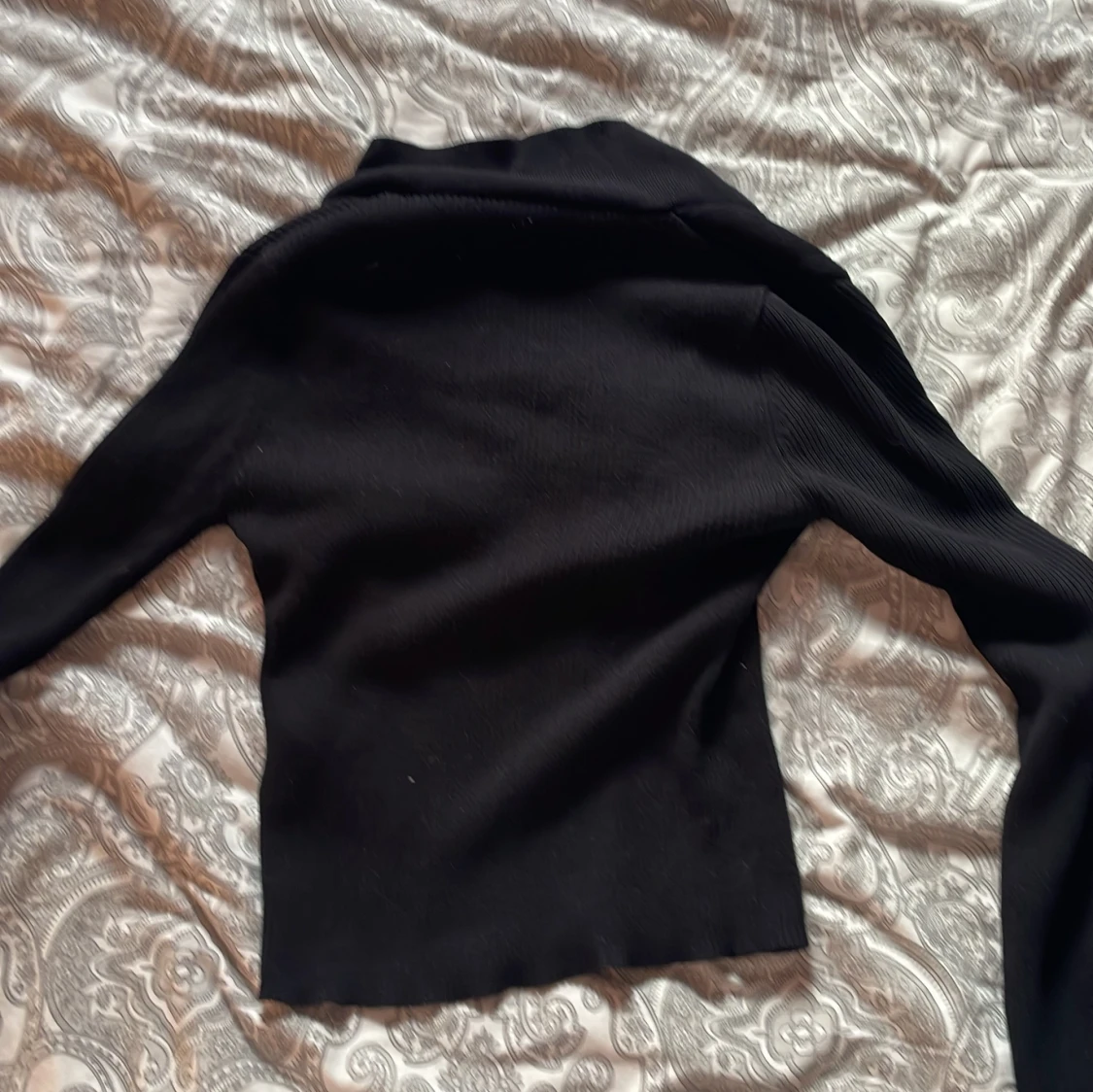 Svart ribbad kofta från Lindex XS - 3