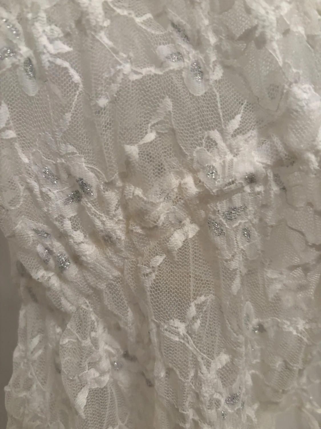 Vit spetsblus med knyt framtill - 2