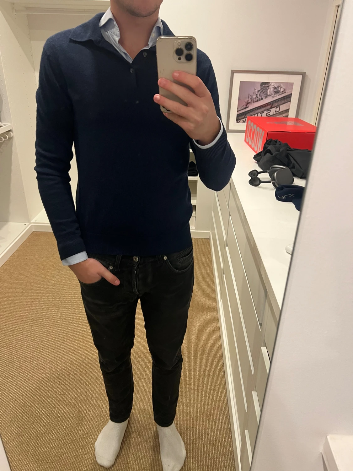 Per me Uomo stickad långärmad pike - 3