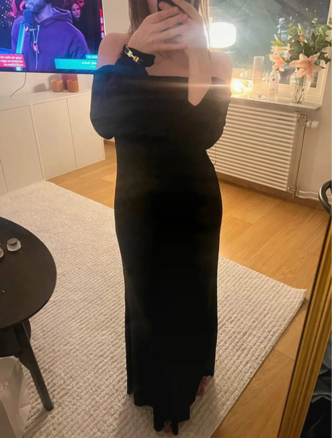 Svart långklänning från Zara