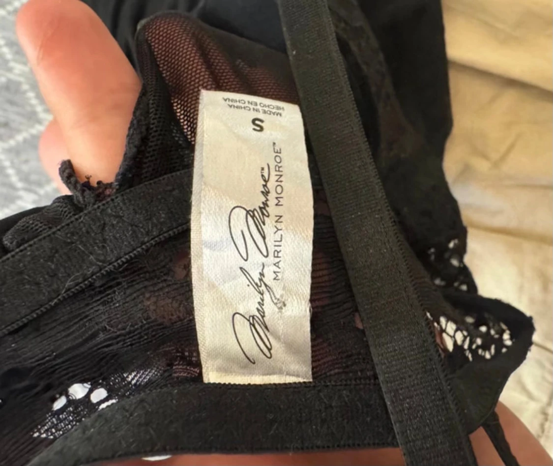 Svart spetsklänning Marilyn Monroe S - 2