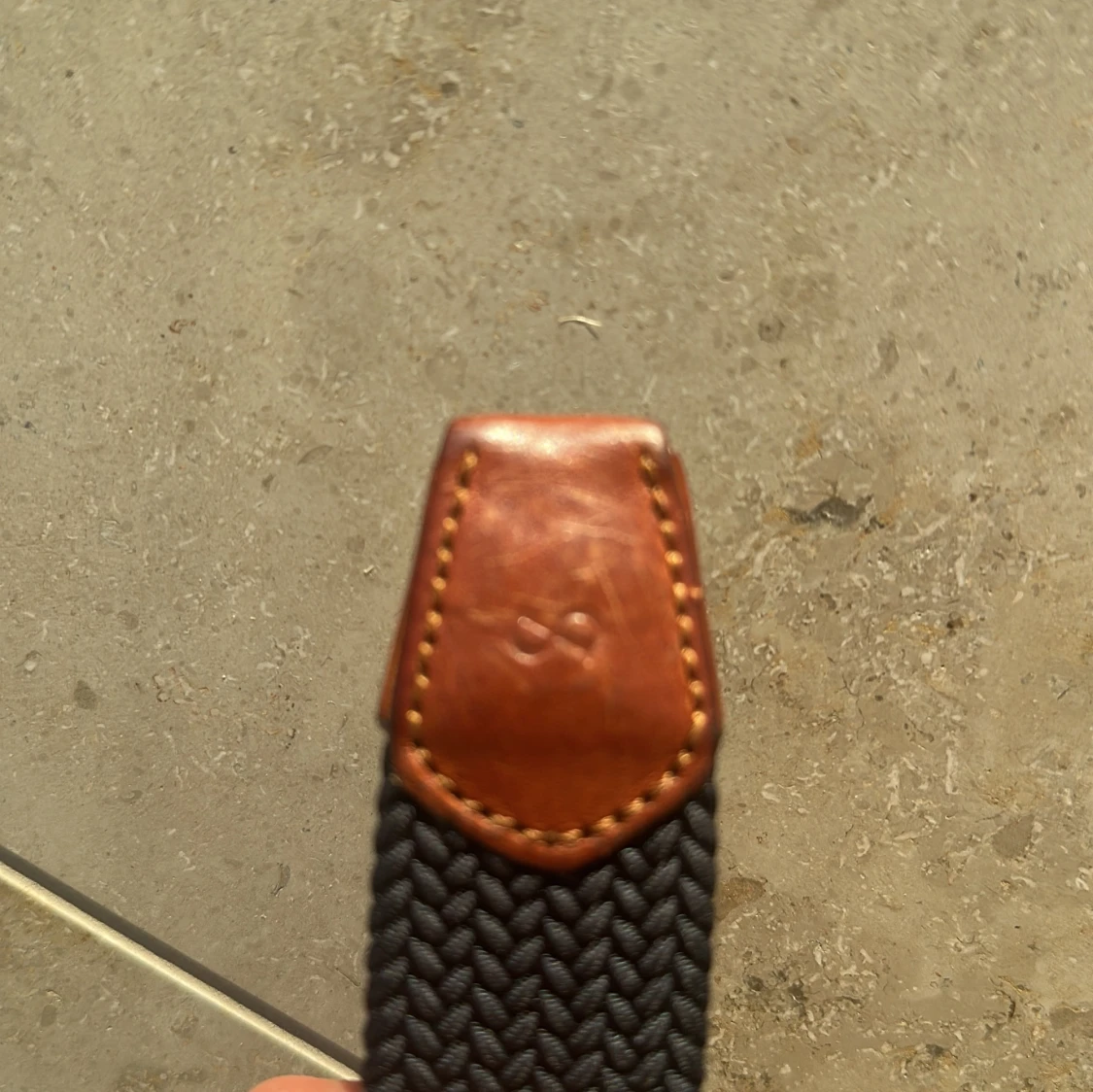 Marinblått flätat bälte  - 2