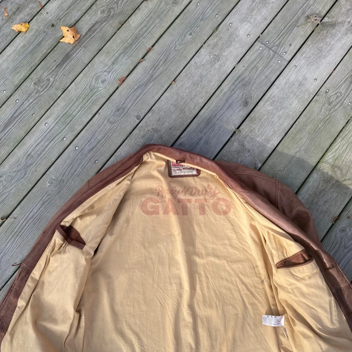 Vintage läderjacka 80-tal - 2