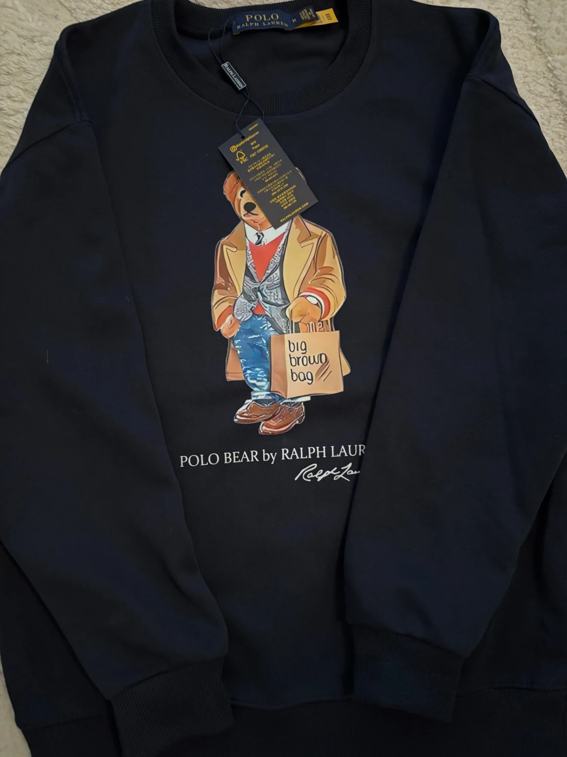 Mörkblå sweatshirt Polo Bear Ralph Lauren