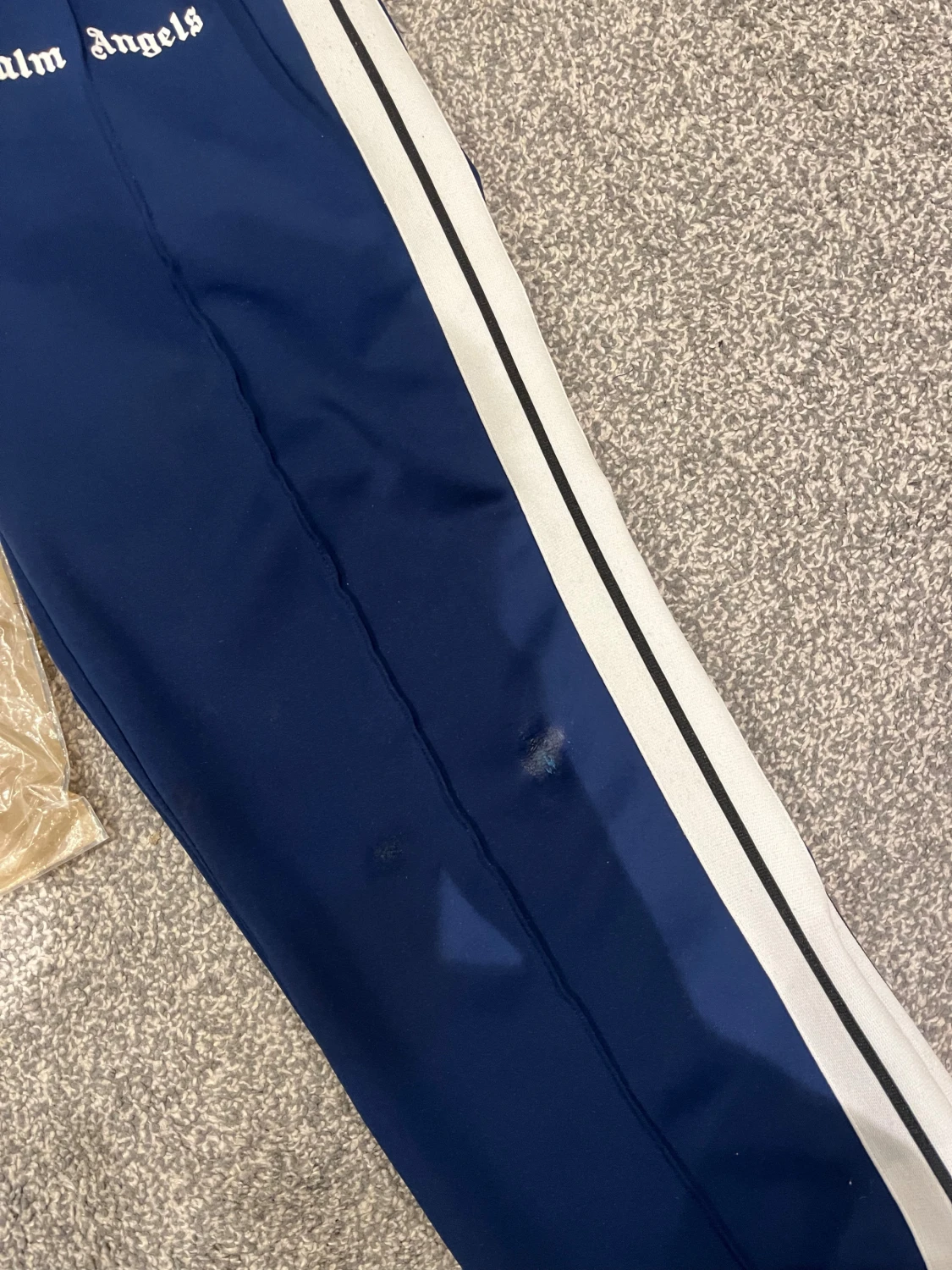 Palm Angels blå trackpants med vita ränder - 2