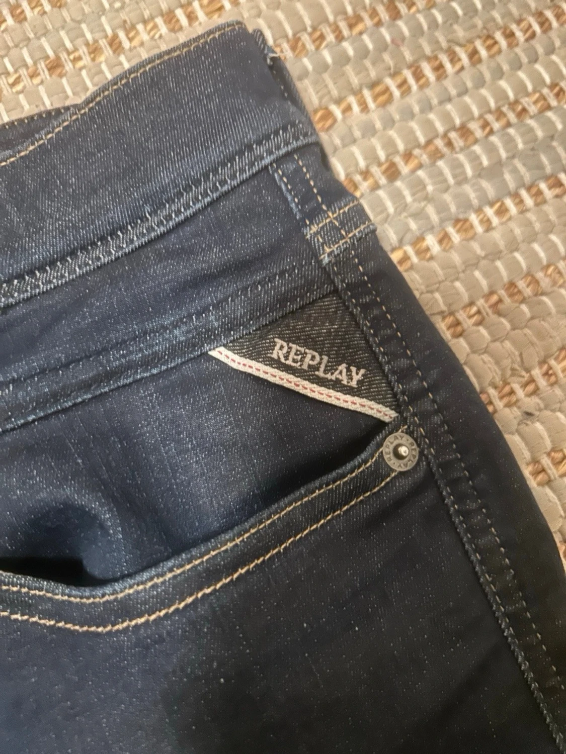 Replay Hyperflex mörkblå jeans - 6