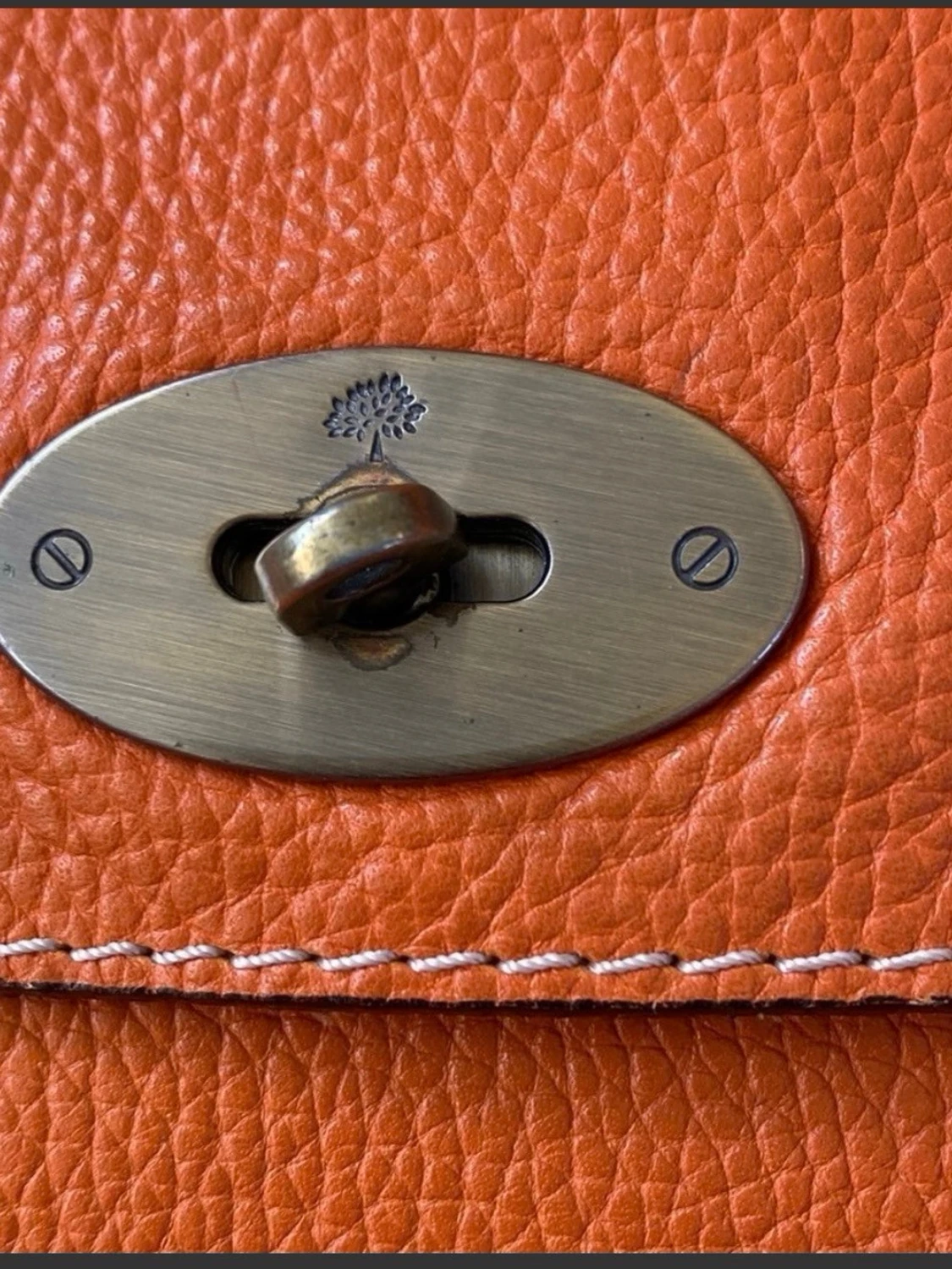 Orange axelväska från Mulberry i skinn - 1