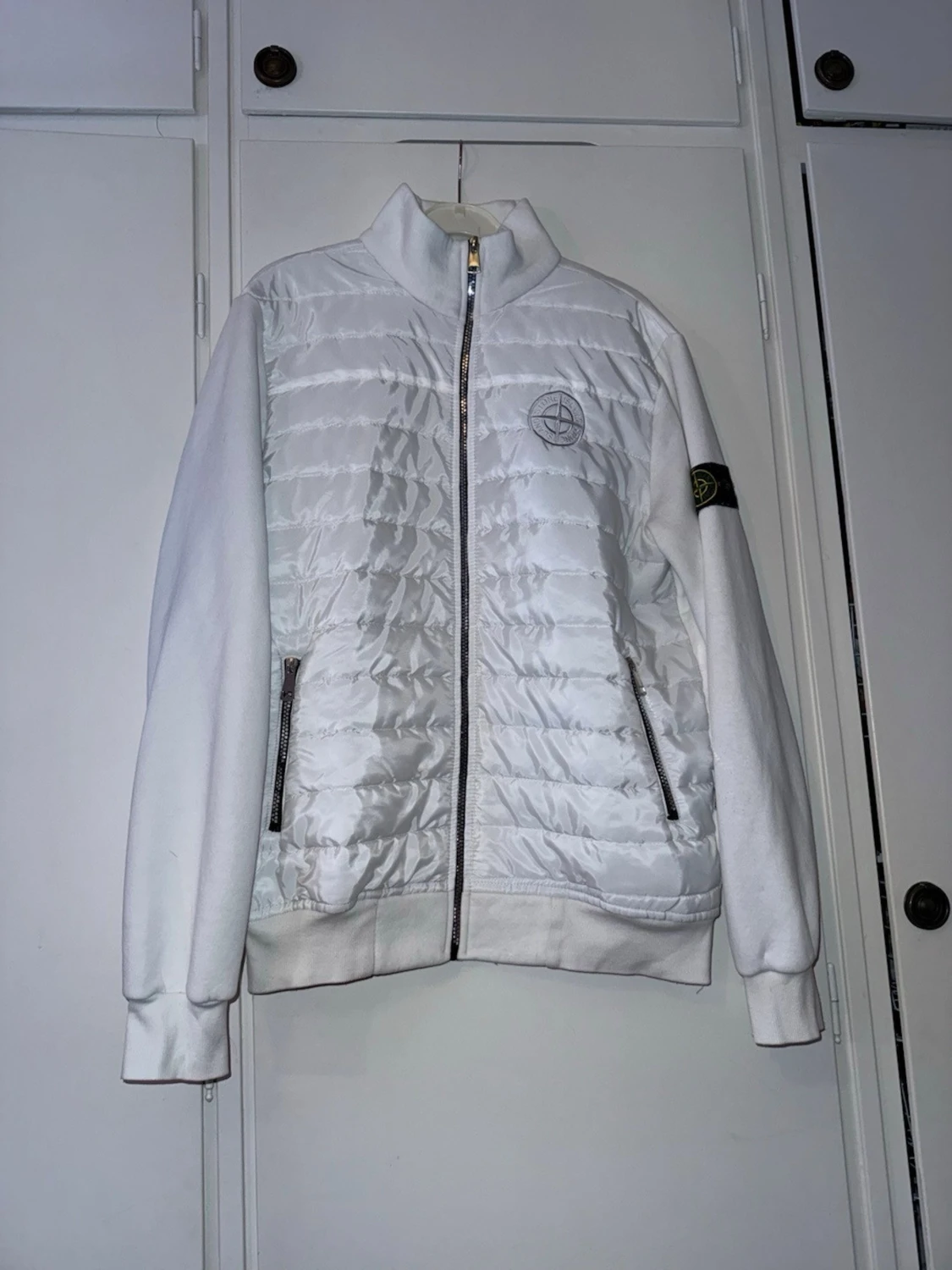 Vit cardigan från Stone Island