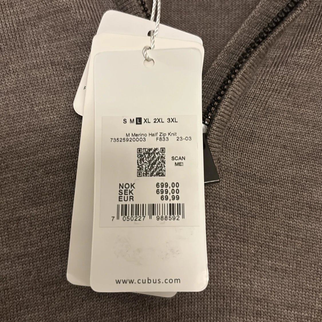 Mörk beige half zip - 3