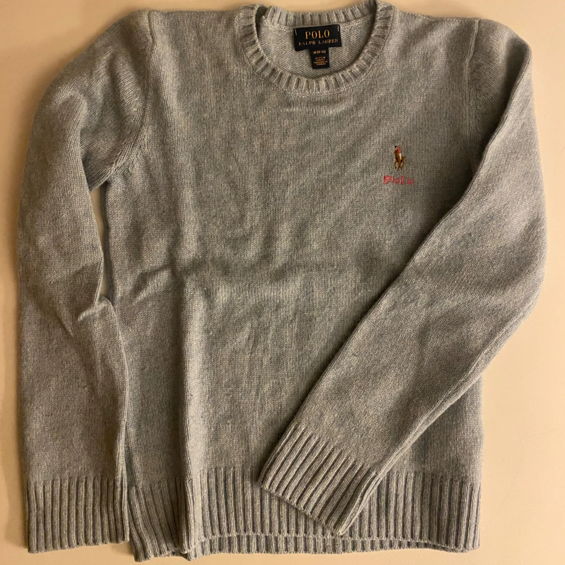 Ljusgrå stickad tröja från Polo Ralph Lauren