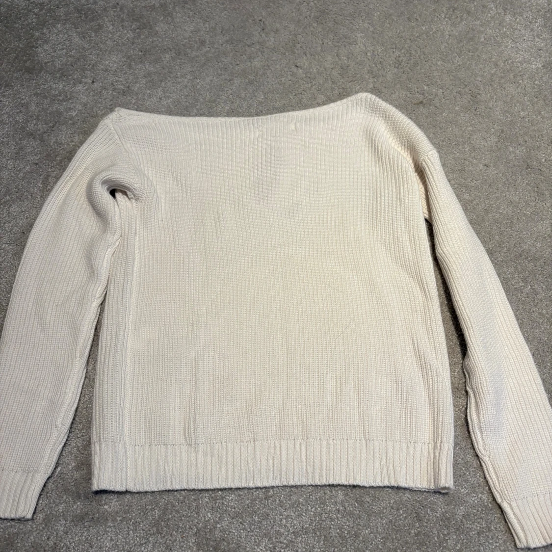 Offwhite stickad offshoulder-tröja Even&Odd - 2