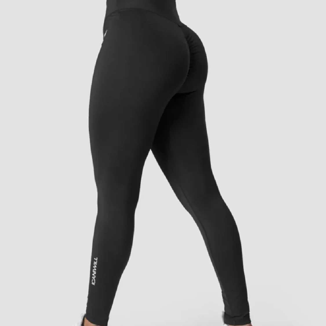 Svart/gråa scrunch-leggings från ICANIWILL