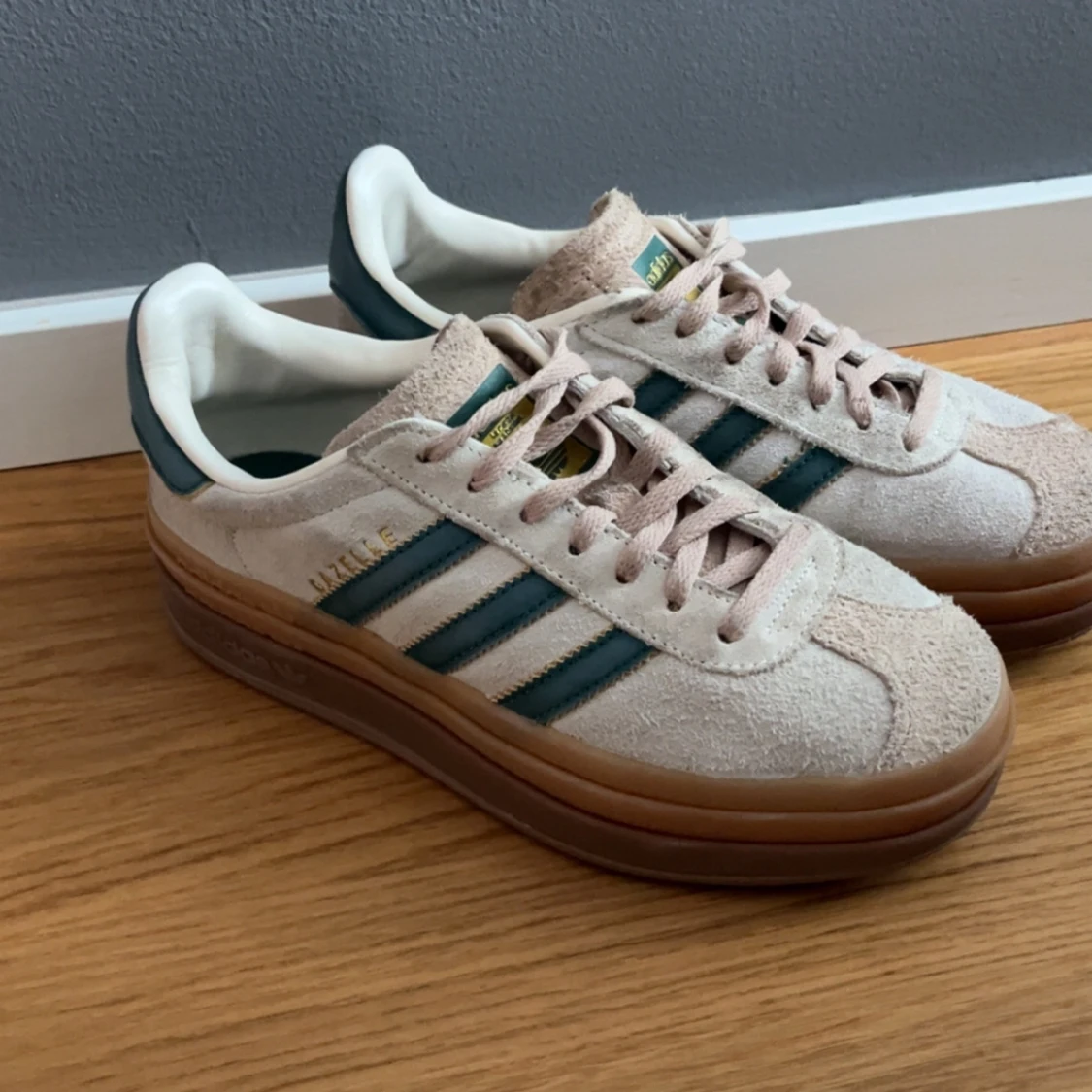 Adidas Gazelle sneakers beige/blå - 1