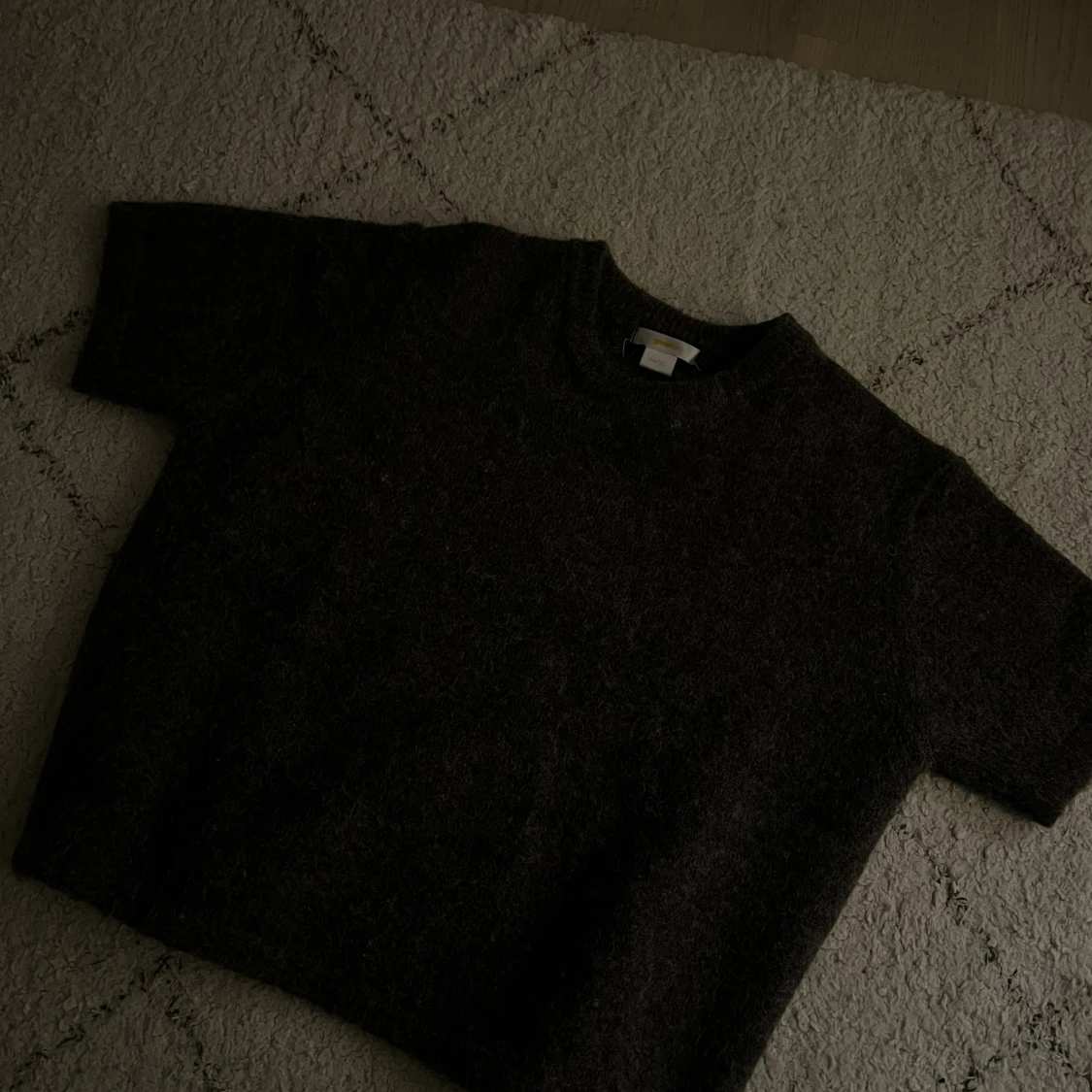 Brun stickad kortärmad tröja Gina Tricot - 1