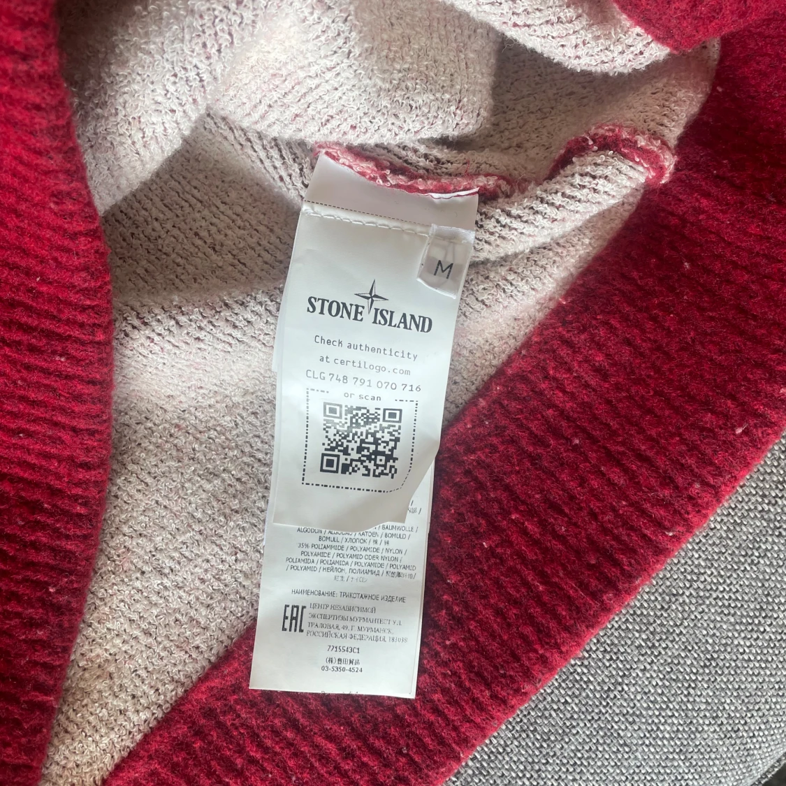 Röd stone island tröja - 3