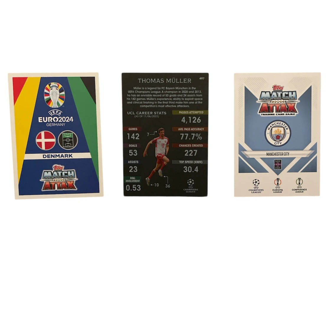 Match Attax: Fotbollskort - Brian Laudrup, Thomas MÜLLER, PHIL FODEN Müller, Phil Foden - 1