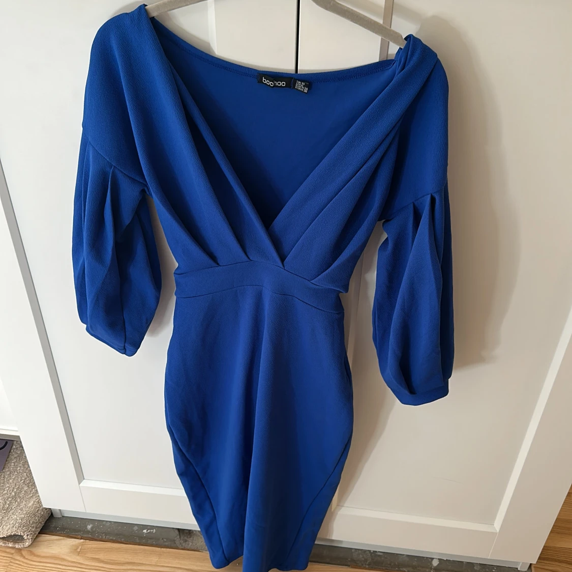 Kornblå midiklänning 