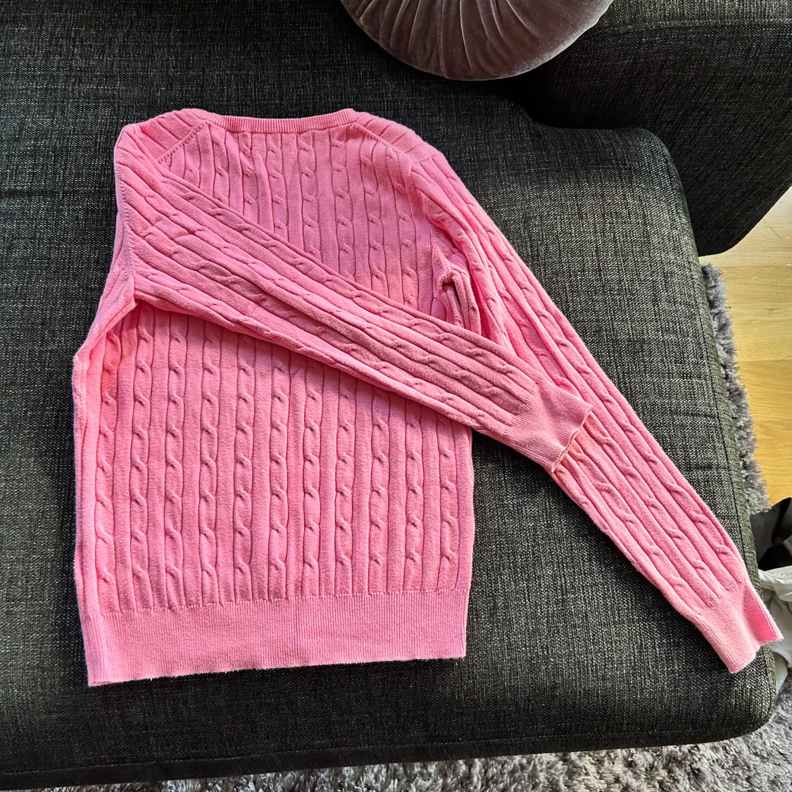 Rosa kabelstickad tröja från GANT - 3
