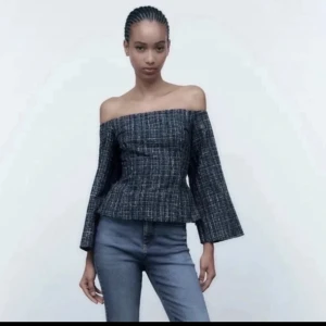 Off shoulder topp Zara💞 - Blå off shoulder topp från Zara