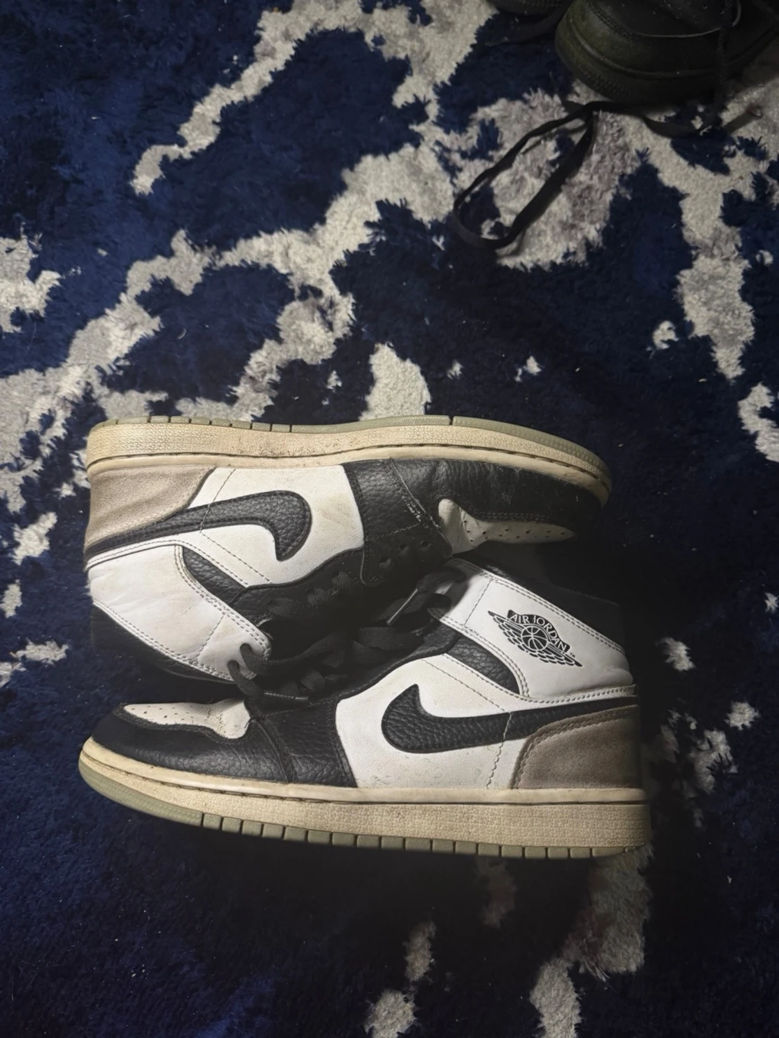 Nike Air Jordan 1 svart/vit sneakers