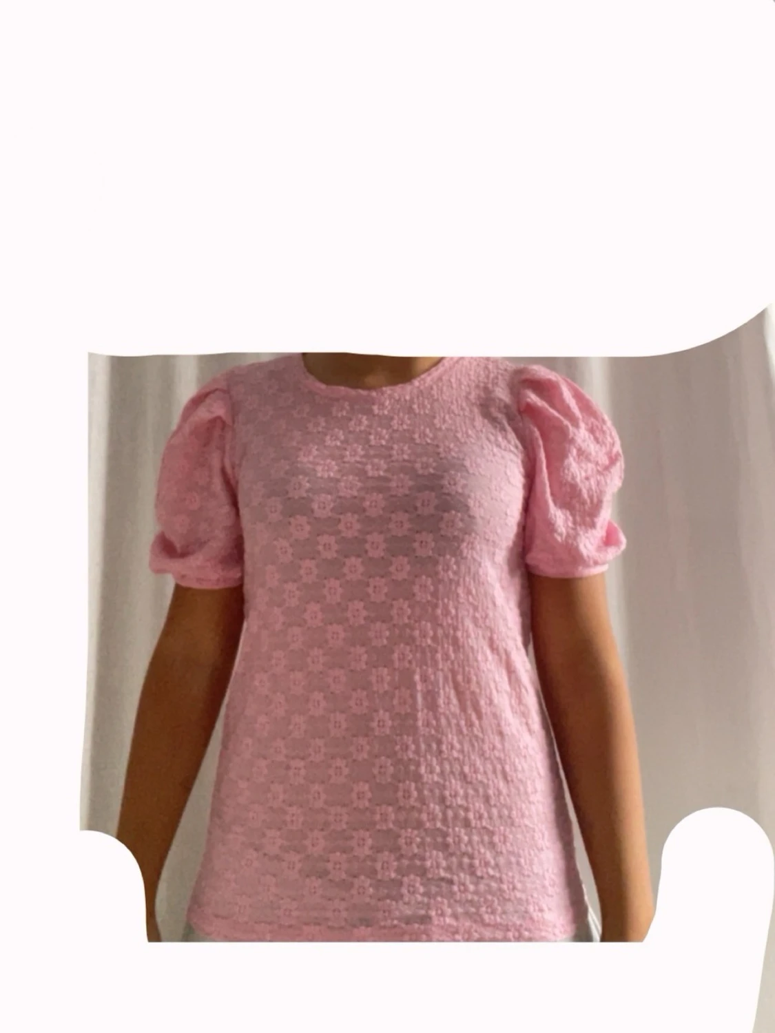 rosa broderad blus  - 2