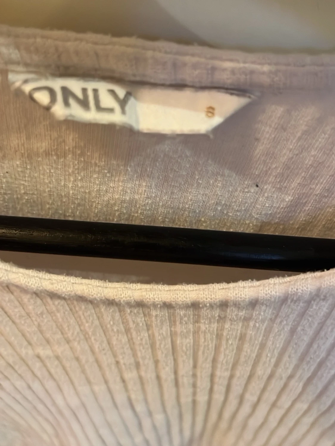 Vit ribbad topp från ONLY - 1