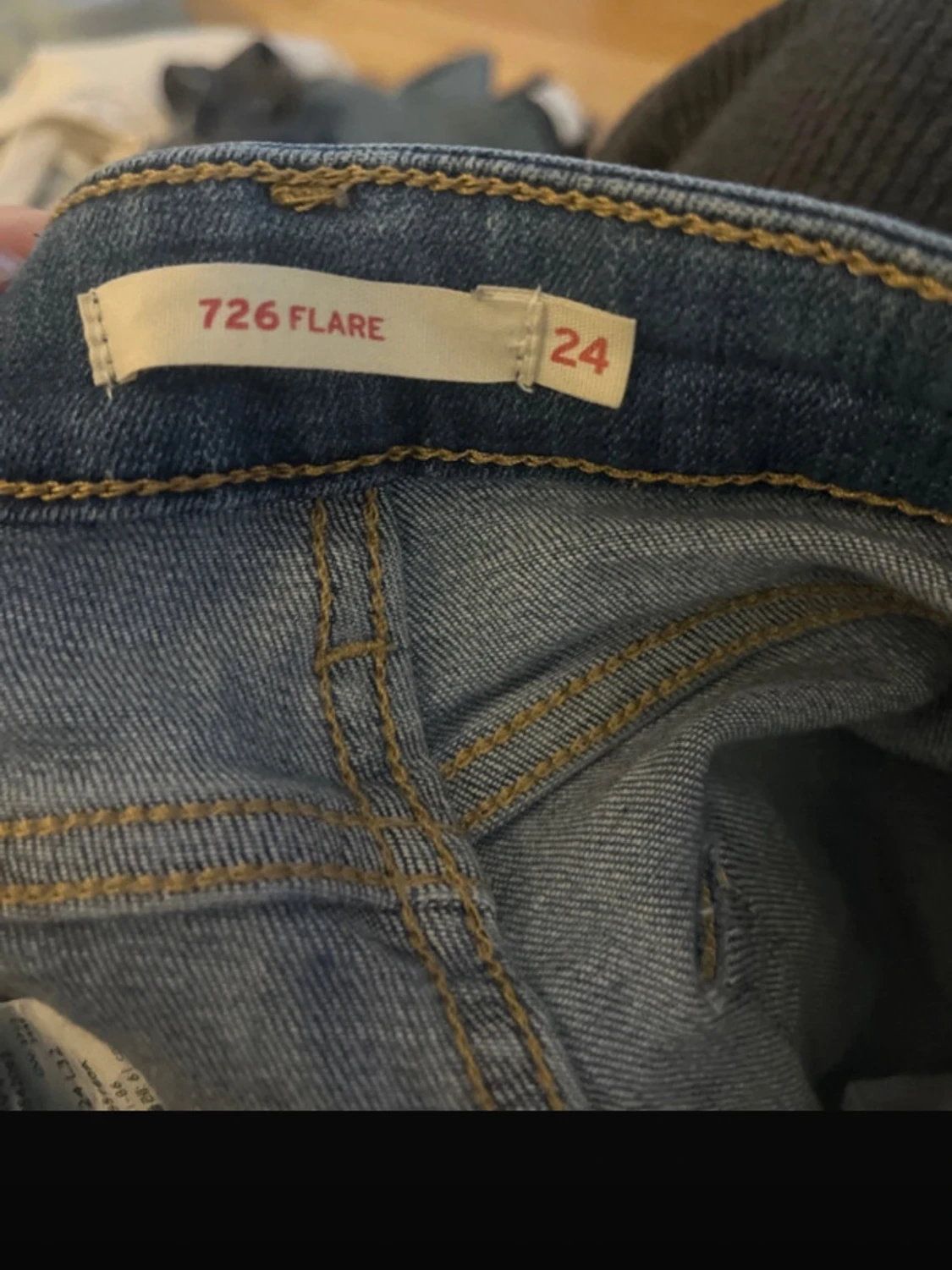 Levi's 726 Flare jeans ljusblå, stl 24 - 2