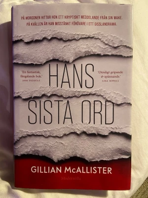 Hans sista ord - En thriller som fångar dig direkt! Camillas liv vänds upp och ner när hennes man försvinner och lämnar ett mystiskt meddelande. Snart är han misstänkt i ett gisslandrama. Perfekt för dig som gillar spänning, oväntade vändningar och nervkittlande berättelser.
