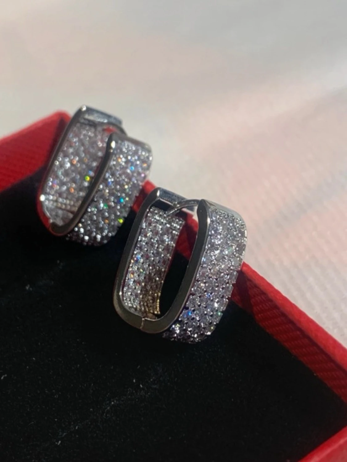 Silver pläterade Hoops örhängen 