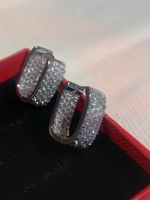 Silver pläterade Hoops örhängen  - Aldrig använt 