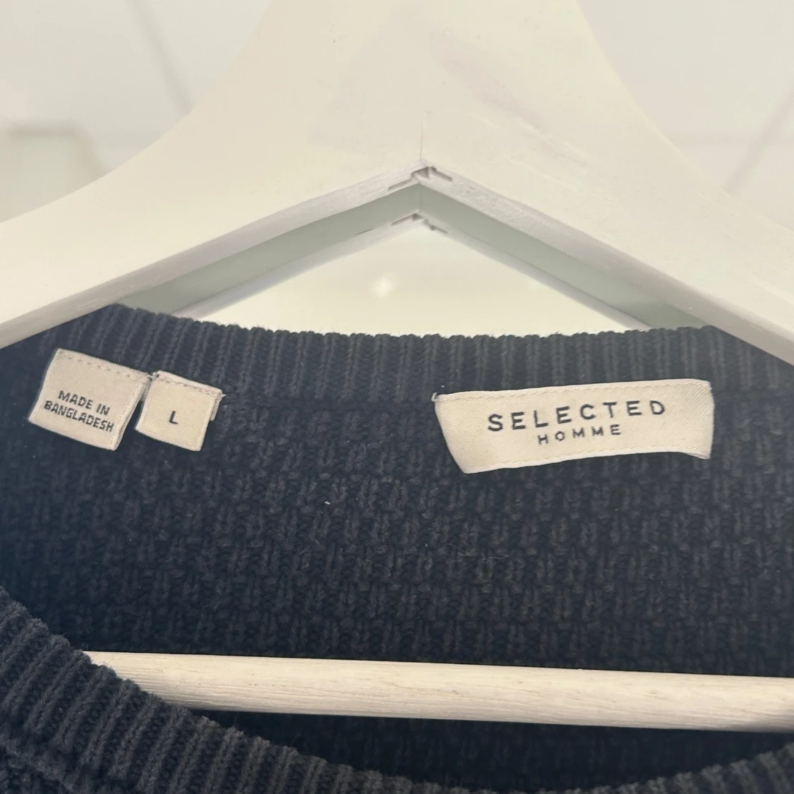 Selected Homme Svart stickad tröja  - 2