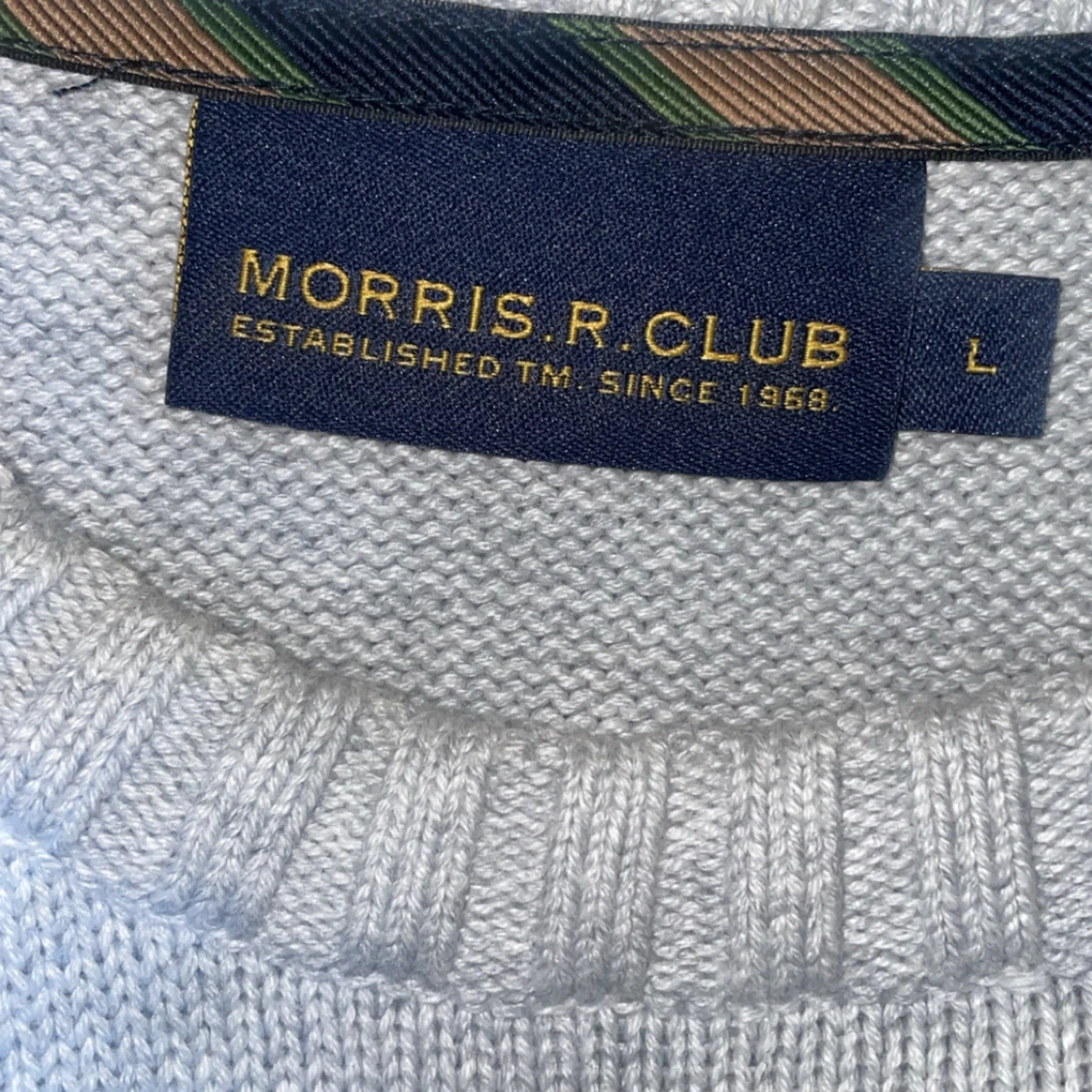 Grå stickad tröja Morris Rowing Club - 1